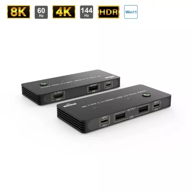 8K Type C to HDMI<sup>®</sup> / USB 2.0 Video Switch