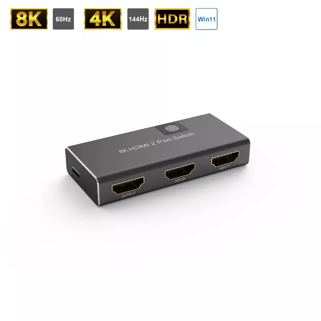 8K HDMI 2 Port Switch (With Touchscreen)