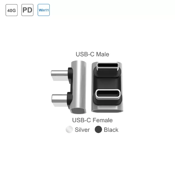 U-shaped Type C 40G Female  to Male Adapter