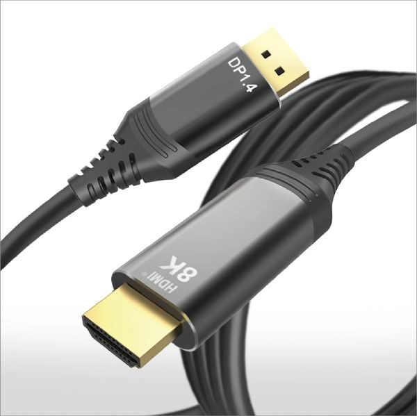 8K DP 1.4 to HDMI<sup>®</sup> Cable 1-3M (Aluminum Hood)