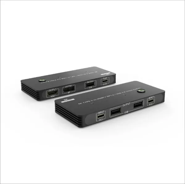 8K Type C to HDMI<sup>®</sup> + DP1.4 / USB 2.0 Video Switch