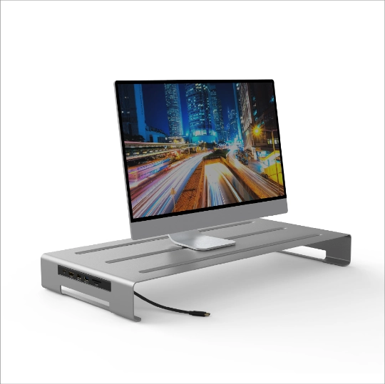 Aluminum Stand for Monitor / NB with 5 In 1 USB Hub