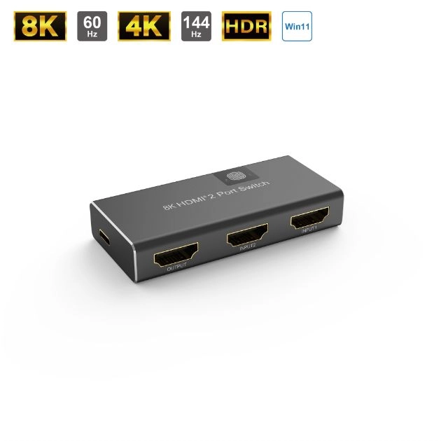 8K HDMI<sup>®</sup> 2 Port Switch (With Touchscreen)